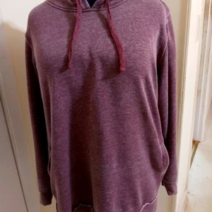 Torrid Heathered Purple Hoodie W/ Zipper Detail size 3